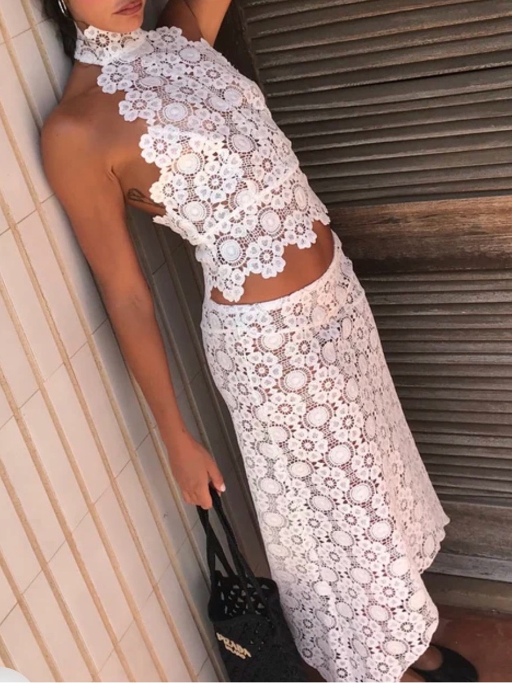 Lioness trophy halter top and midi skirt set size XS